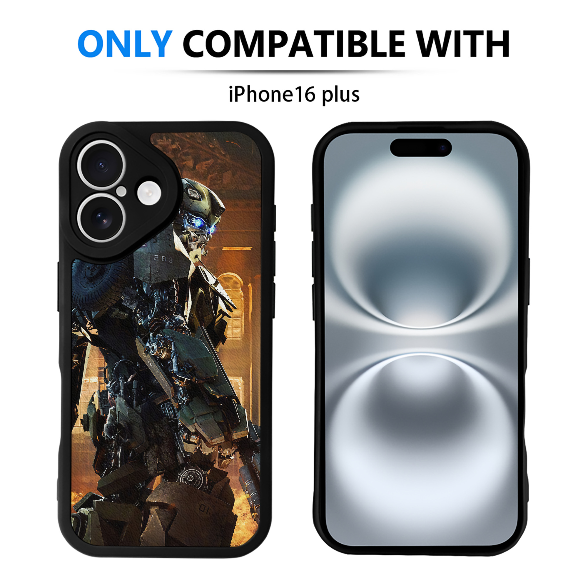 （画像用） Transformers トランスフォーマー 【iPhone 16シリーズ対応】シリコンスマホケース（レザー調） 材質：シリコン